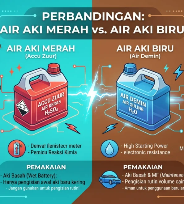 Air Aki Merah vs Biru